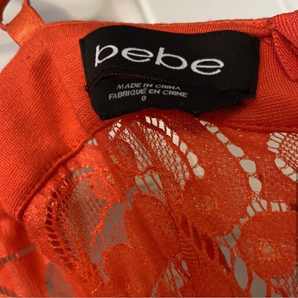 BEBE size 0 coral bustier dress - Picture 5 of 6